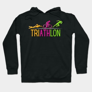 Triathlon Marathon Sport Swim Bike Run Hoodie